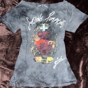 rare signed smashing pumpkins band shirt